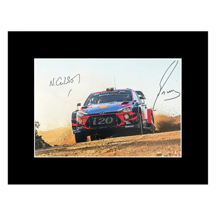 Signed Neuville & Gilsoul Photo Display - 16x12 Rally Car Autograph