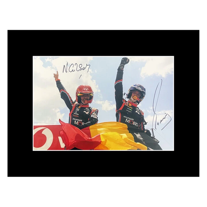 Signed Neuville & Gilsoul Photo Display - 16x12 Rally Car Icons Autograph