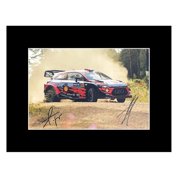 Signed Mikkelsen & Jaeger Photo Display - 16x12 Rally Car Icons
