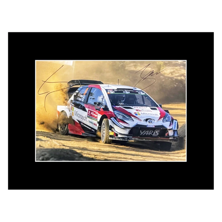 Signed Lappi & Ferm Photo Display - 16x12 Rally Car Racing Icons