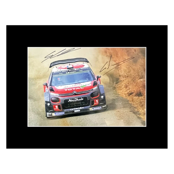 Signed Lefebvre & Moreau Photo Display - 16x12 Rally Car Icons Autograph