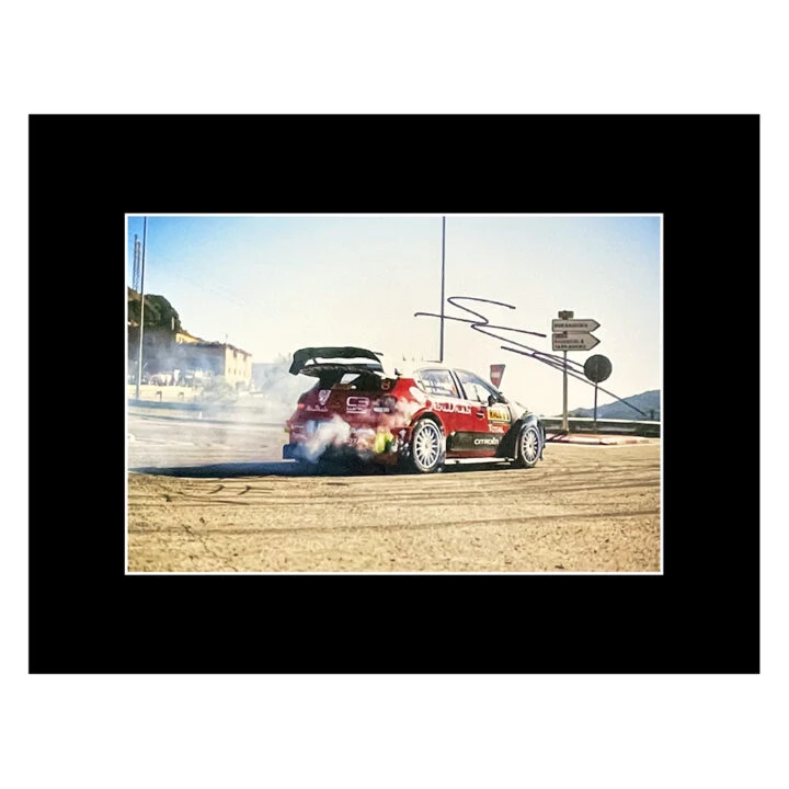 Signed Stephane Lefebvre Photo Display - 16x12 Rally Car Icon