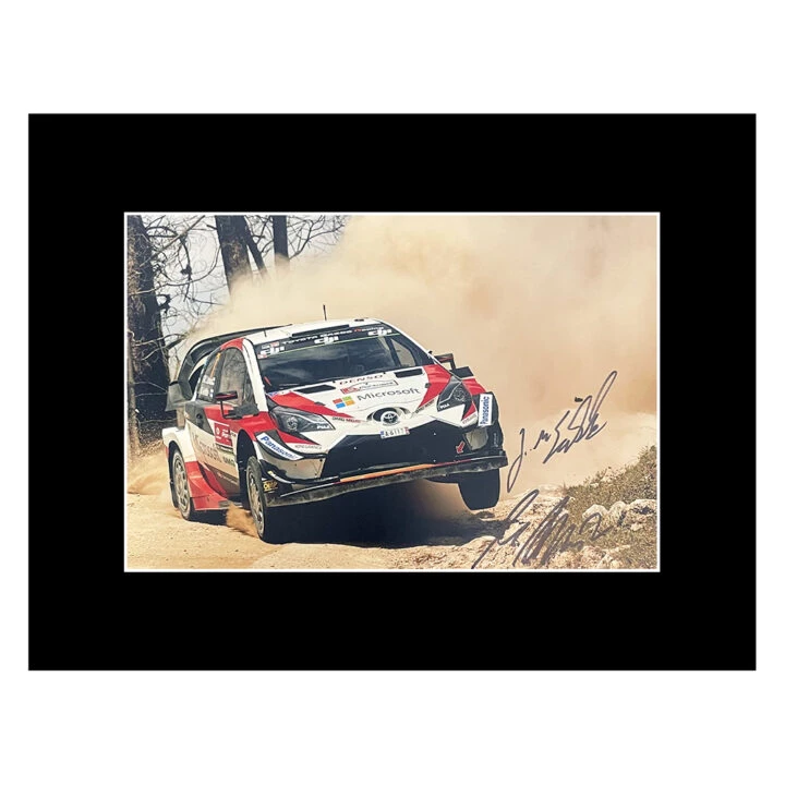 Signed Latvala & Antilla Photo Display - 16x12 Rally Car Racing Icons