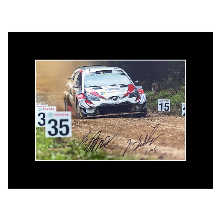 Signed Latvala & Antilla Photo Display - 16x12 Rally Car Autograph