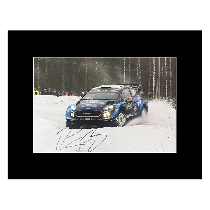 Signed Pontus Tidemand Photo Display - 16x12 Rally Car Icon Autograph
