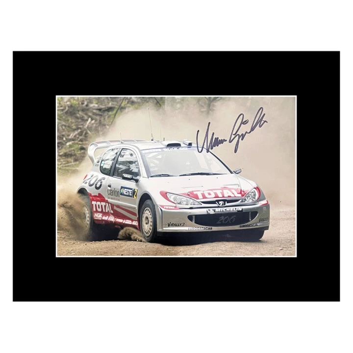 Signed Marcus Gronholm Photo Display - 16x12 Rally Car Icon Autograph