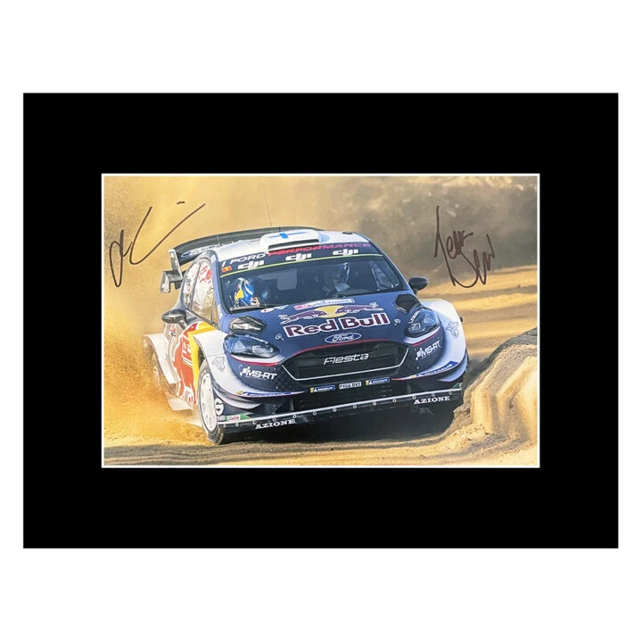 Signed Suninen & Markkula Photo Display - 16x12 Rally Car Racing Icons