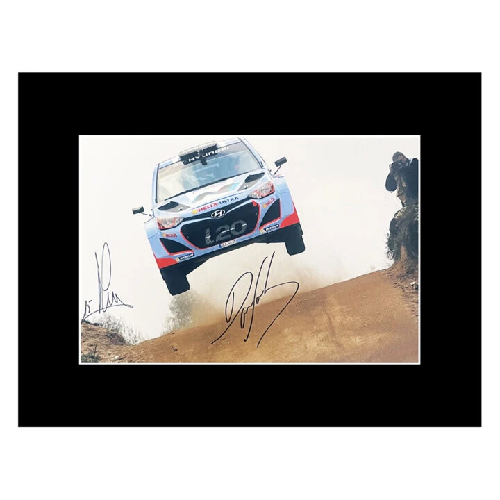 Signed Sordo & Marti Photo Display - 16x12 Rally Car Icons