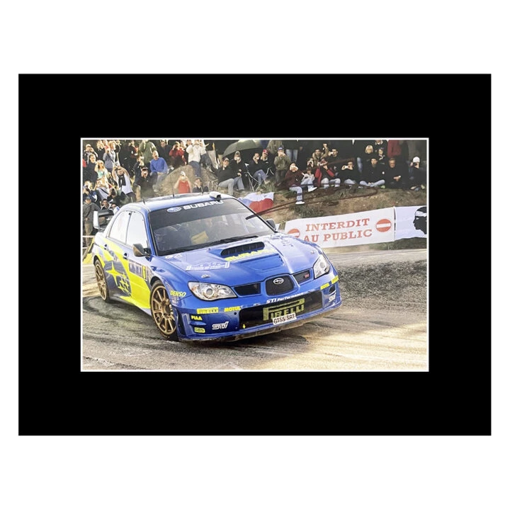 Signed Stephane Sarrazin Photo Display - 16x12 Rally Car Icon