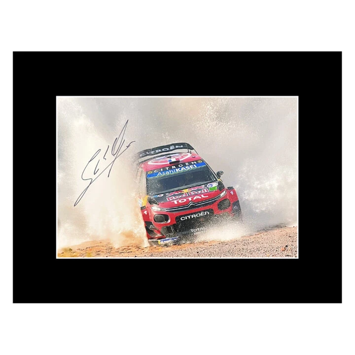 Signed Sebastien Ogier Photo Display - 16x12 WRC Autograph