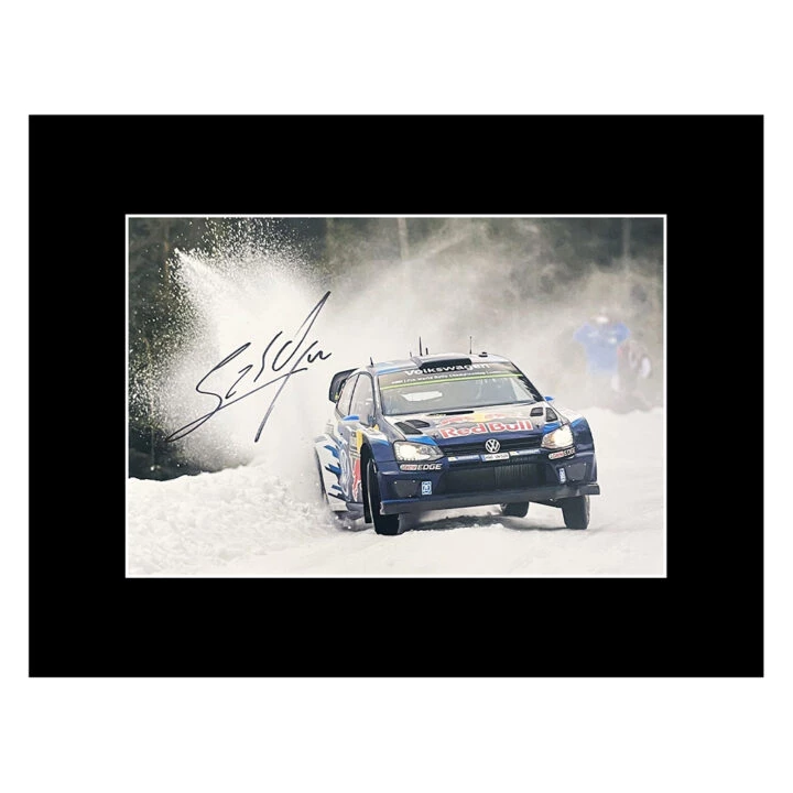 Signed Sebastien Ogier Photo Display - 16x12 Rally Car Racing Icon Autograph