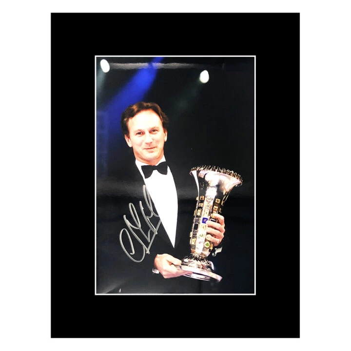 Signed Christian Horner Photo Display - 16x12 F1 Icon Autograph