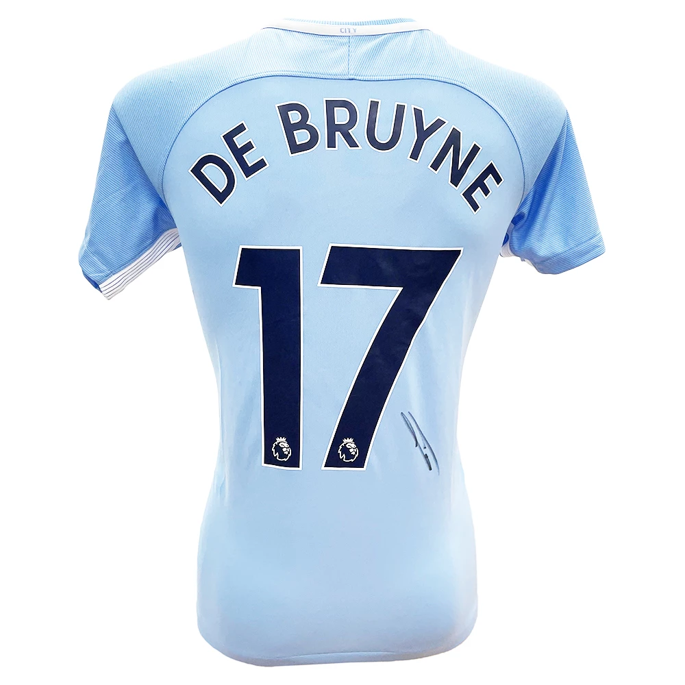 Kevin De Bruyne Signed Manchester City 2014-15 Home Shirt With Fan Style  Numbers - CharityStars