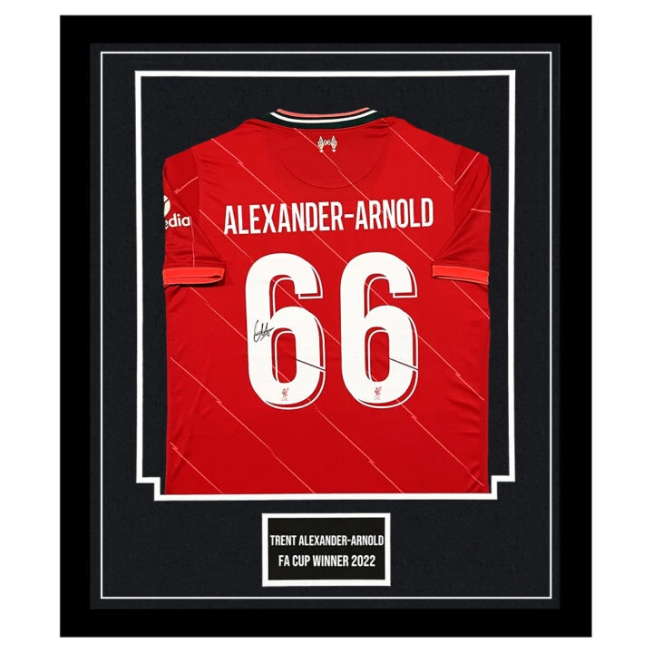 Signed Trent Alexander-Arnold Shirt Framed - FA Cup Winner 2022