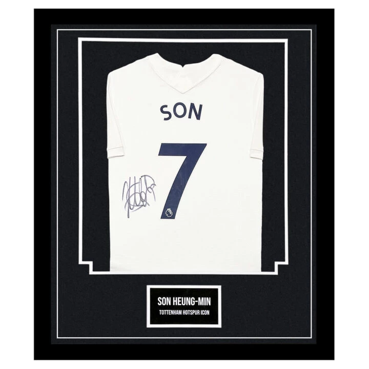 Signed Son Heung-Min Shirt Framed - Tottenham Hotspur Icon Jersey