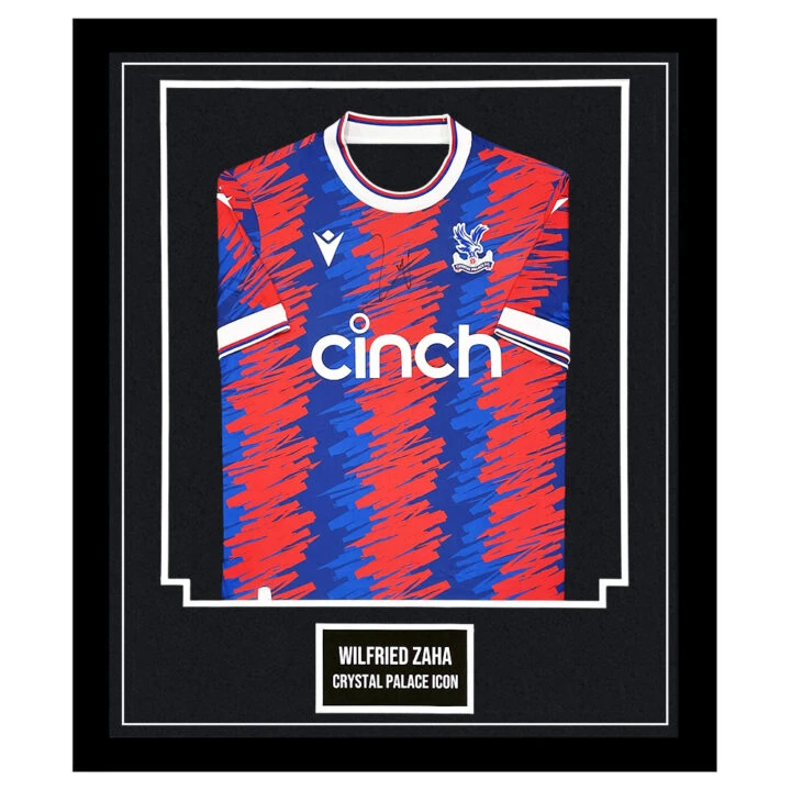 Signed Wilfried Zaha Shirt Framed - Crystal Palace Icon Jersey
