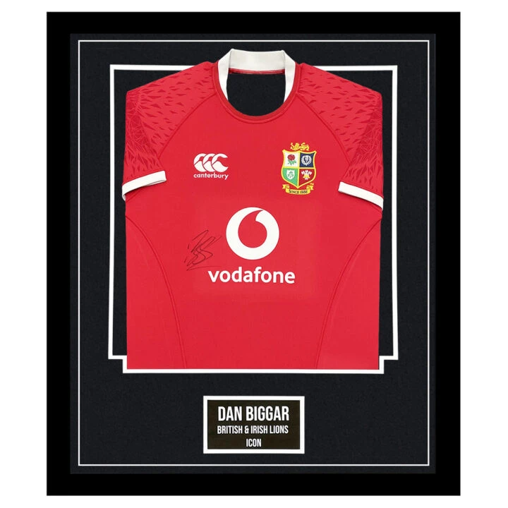 Signed Dan Biggar Shirt Framed - British & Irish Lions Icon Jersey