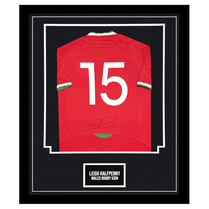 Leigh Halfpenny Signed Jersey Framed - Wales Rugby Icon Shirt