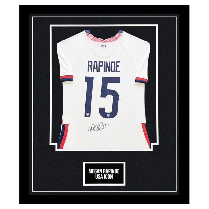Signed Megan Rapinoe Shirt Framed - USA Icon Autograph Jersey