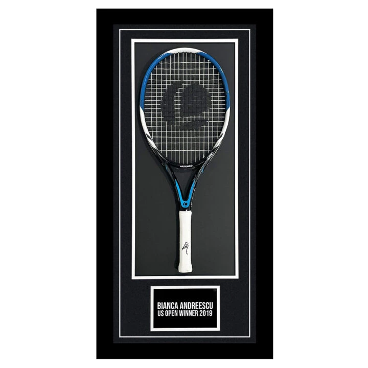 Bianca Andreescu Signed Framed Racket - US Open Winner 2019