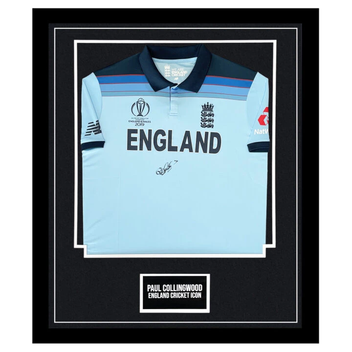 Paul Collingwood Signed Framed Shirt - England Cricket Icon