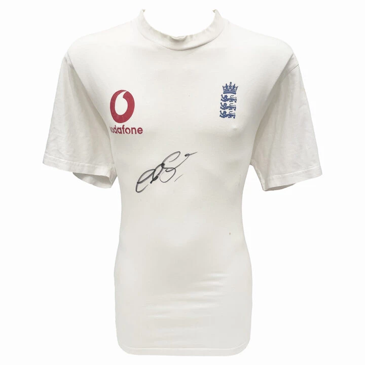 Signed Graeme Swann Match Worn Shirt - England Cricket Icon