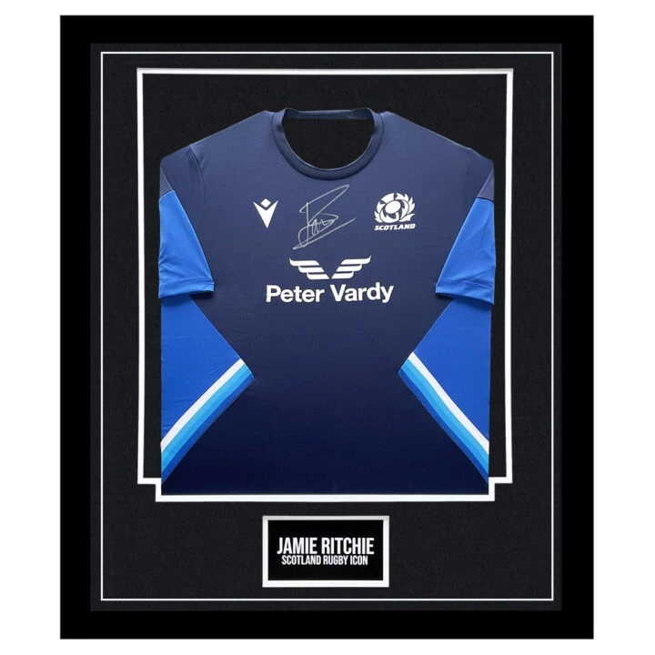 Signed Jamie Ritchie Framed Shirt - Scotland Rugby Icon