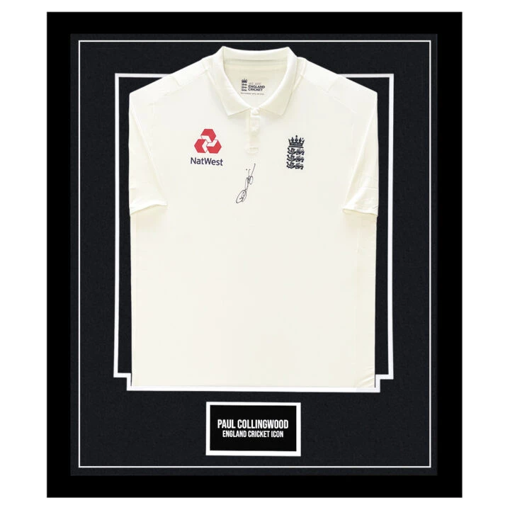 Signed Paul Collingwood Framed Shirt - England Cricket Icon