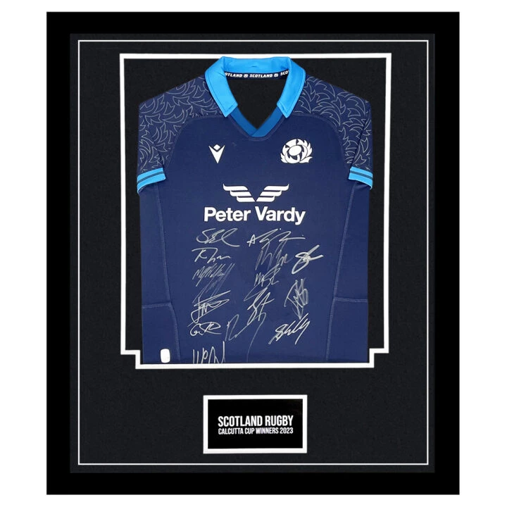 Signed Scotland Rugby Framed Shirt - Calcutta Cup Winners 2023