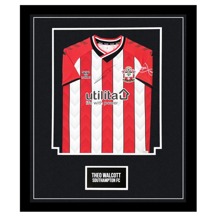 Theo Walcott Signed Framed Shirt - Southampton FC Icon