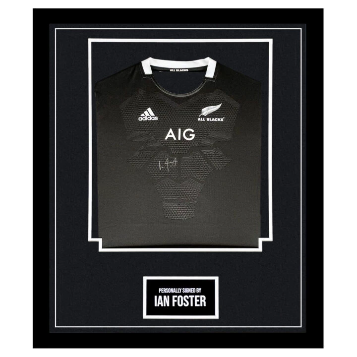 Framed Ian Foster Signed Shirt - New Zealand Icon