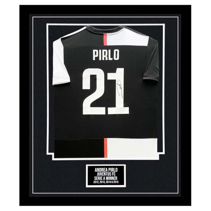 Signed Andrea Pirlo Framed Shirt - Juventus FC Autograph