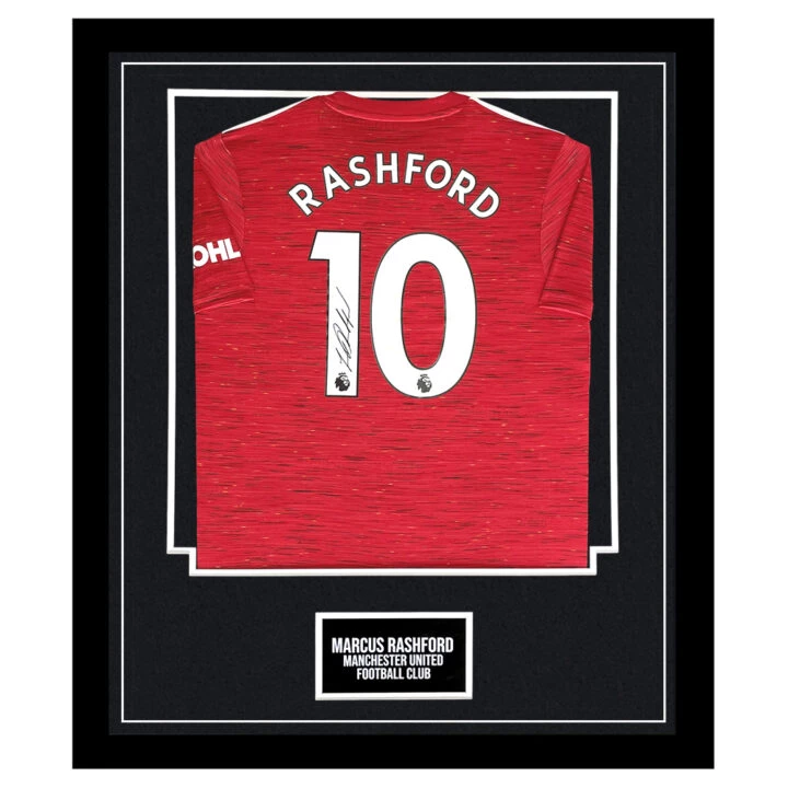 Signed Marcus Rashford Framed Shirt - Manchester United Football Club Icon