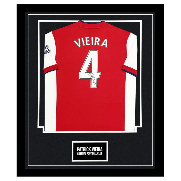Signed Patrick Vieira Framed Shirt - Arsenal Football Club