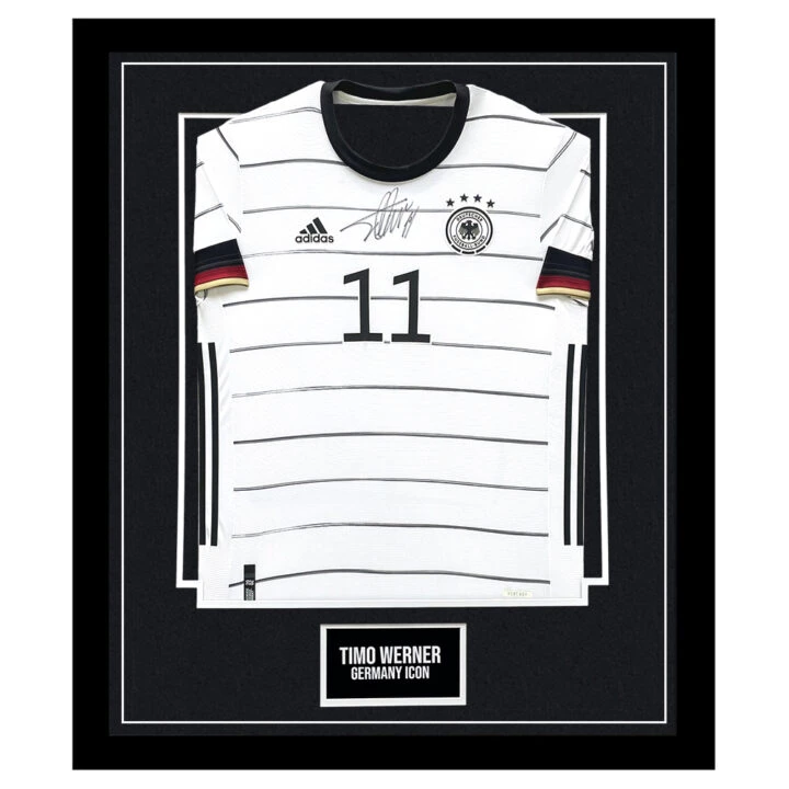 Signed Timo Werner Framed Shirt - Germany Icon Autograph