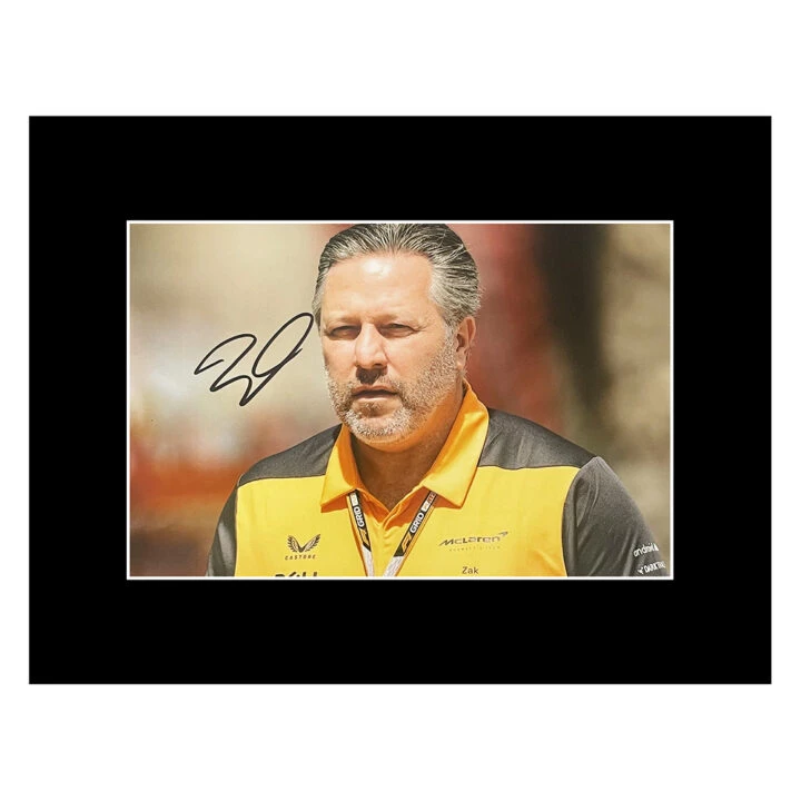 Signed Zak Brown Photo Display - 16x12 F1 Icon Autograph