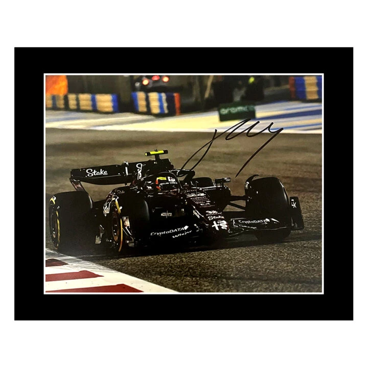 Signed Zhou Guanyu Photo Display - 12x10 Formula One Icon