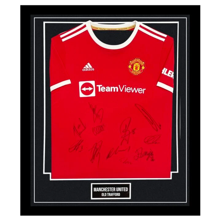 Manchester United Signed Framed Shirt - Premier League Squad Autograph