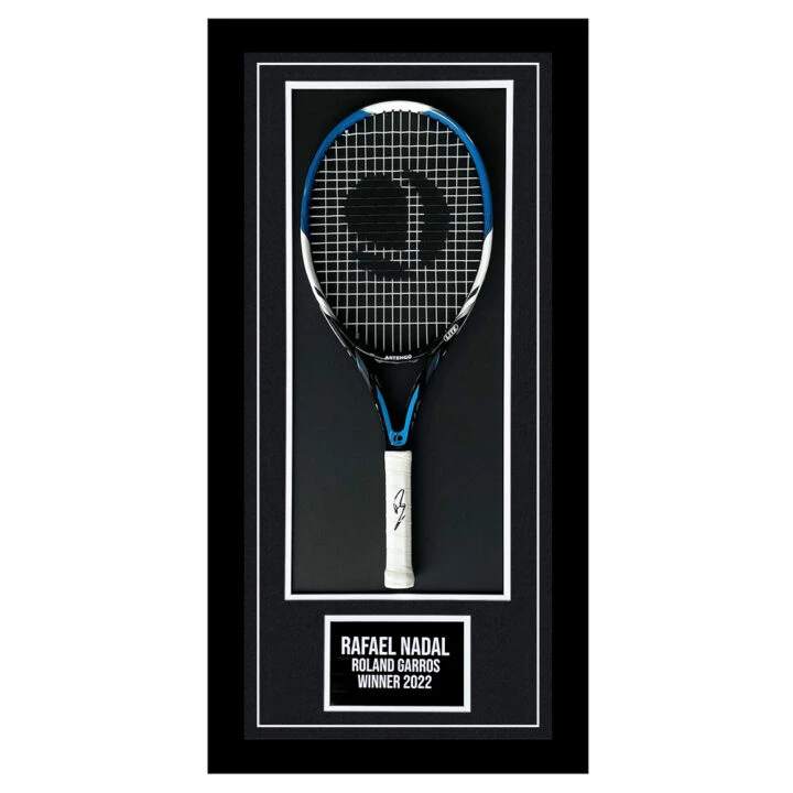 Rafael Nadal Signed Framed Tennis Racket - Roland Garros Winner 2022