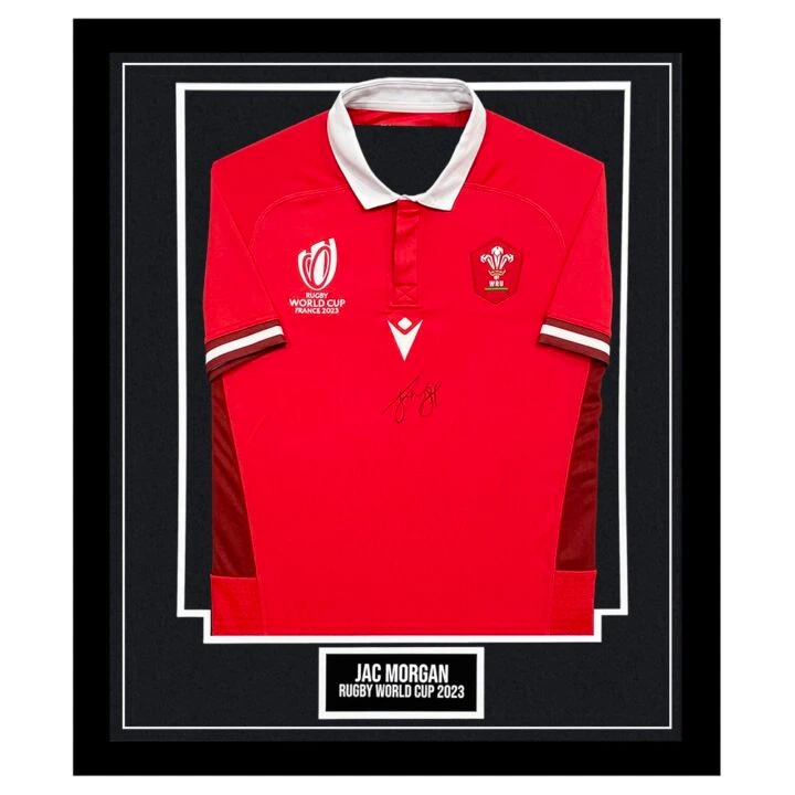 Signed Jac Morgan Framed Shirt - Rugby World Cup 2023