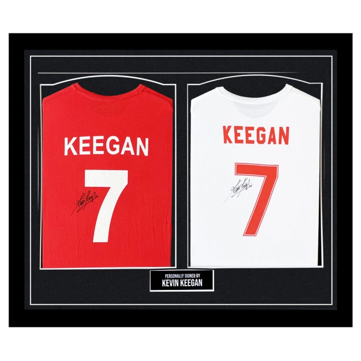 Signed Kevin Keegan Framed Shirts - England & Liverpool Icon