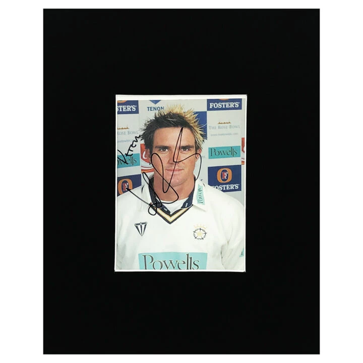 Signed Kevin Pietersen Card Display - 10x8 England Cricket Autograph
