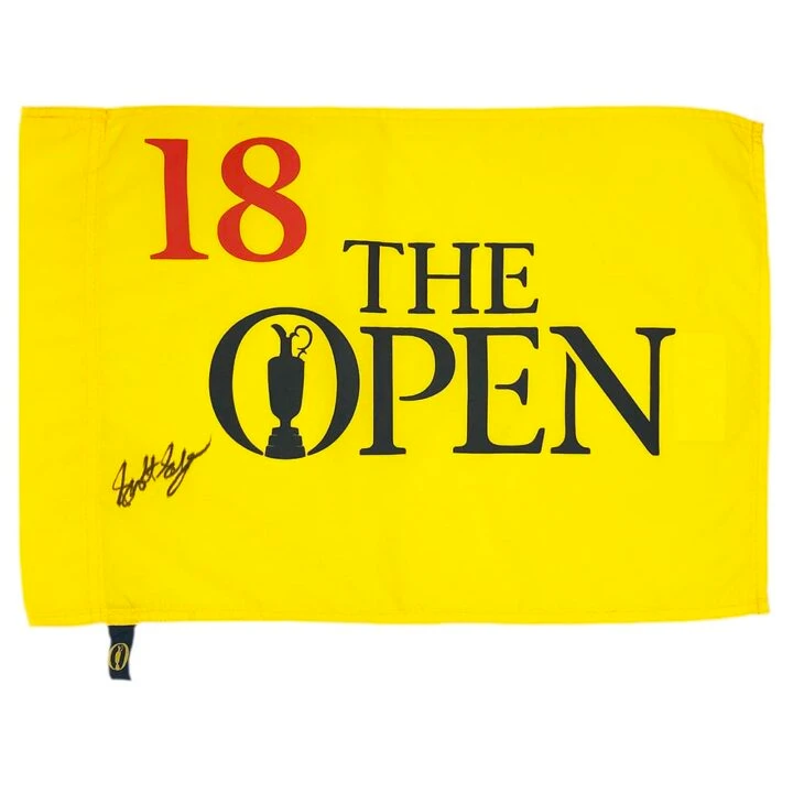 Signed Scottie Scheffler Pin Flag - The Open Icon Autograph