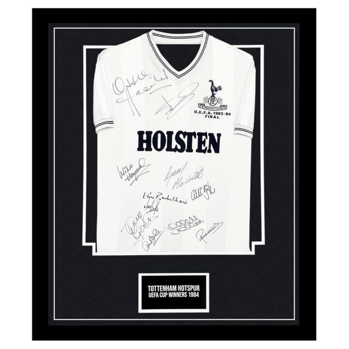 Signed Tottenham Hotspur Framed Shirt - UEFA Cup Winners 1984