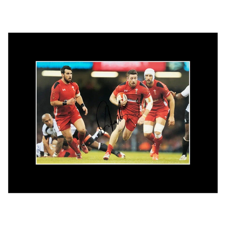 Alex Cuthbert Signed Photo Display 16x12 - Wales Rugby Icon