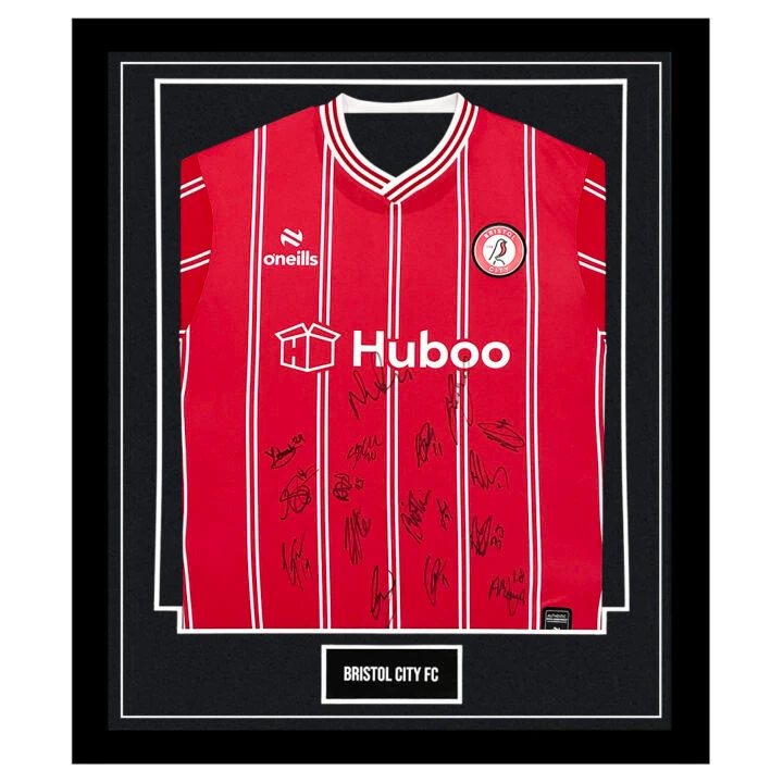 Framed Bristol City FC Signed Shirt - Championship Squad 2024