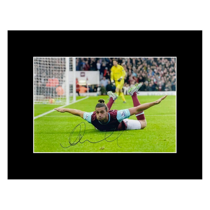 Signed Andy Carroll Photo Display 16x12 - West Ham United Icon Autograph