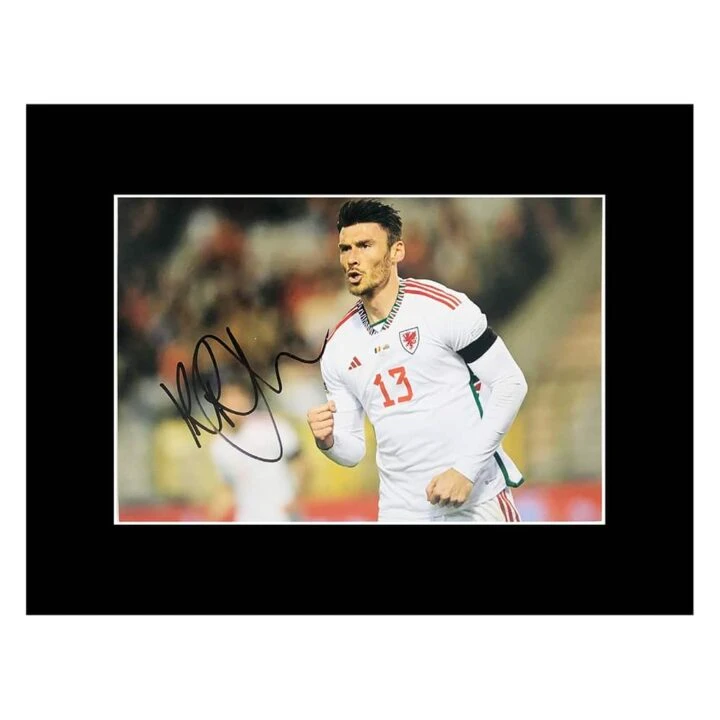 Signed Kieffer Moore Photo Display – 16×12 Wales Icon