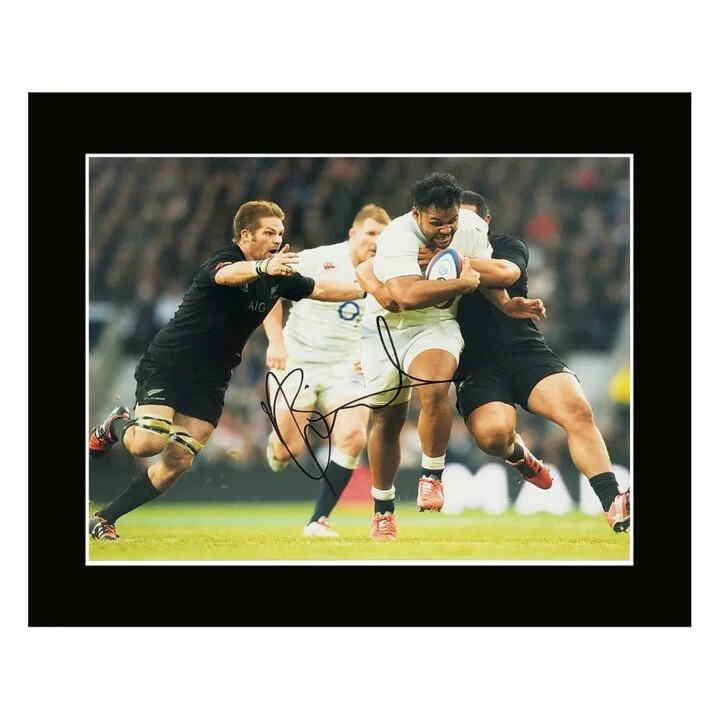 Signed Billy Vunipola Photo Display 12×10 – England Icon