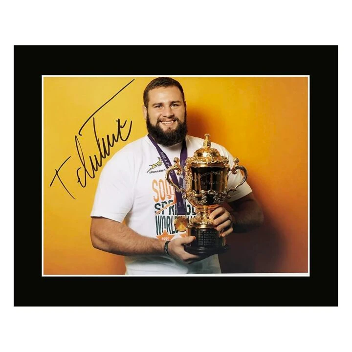 Signed Thomas du Toit Photo Display 12x10 - RWC Winner 2019